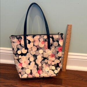 Kate Spade Black and Pink Polka Dot Tote